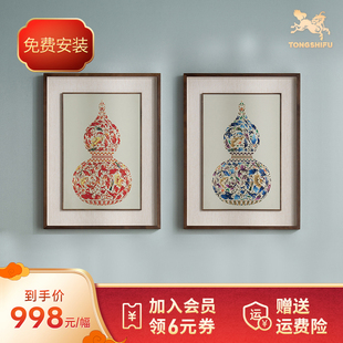 饰画 铜师傅 铜雕画 手工錾刻 福禄临门 客厅玄关画沙发背景墙装