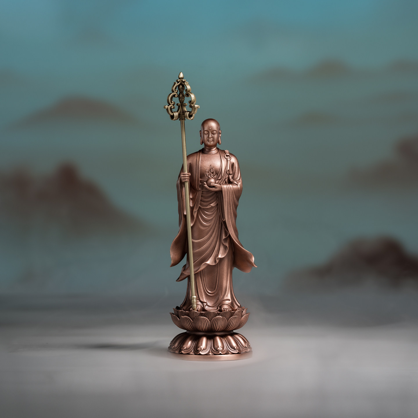 铜师傅《地藏王菩萨》办公桌面紫铜摆件  家居装饰工艺品礼品,家居饰品,桌面摆件,淘宝优惠券,粉丝福利购,淘宝优惠卷