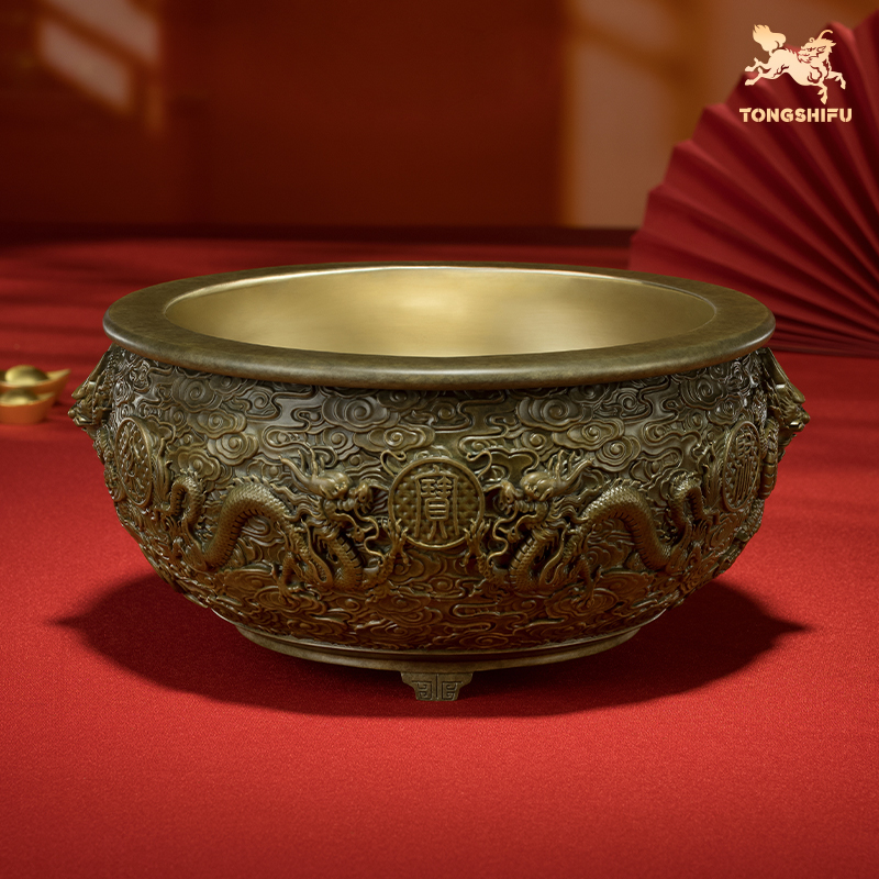 铜师傅《祥龙聚宝盆》摆件