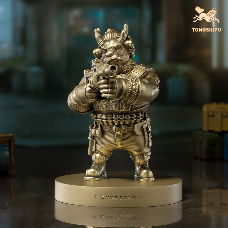 铜师傅《战斗龙》摆件