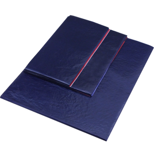 无碳复写纸蓝手写蓝色复印纸蓝印纸罚抄纸黑色红色印纸a4印蓝纸二联过底印色踏印纸印写蓝垫纸复制复习纸双面