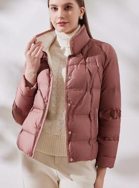 天轩商场同款2024冬女新款鹅绒羽绒服时尚立领修身百搭TIDY255