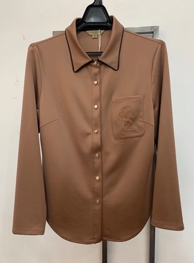 天轩商场同款2025秋上新女长袖衬衫简约通勤TJCG015