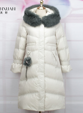 天轩商场同款冬季女士中长款加厚羽绒服保暖时尚（特价） TEDY661