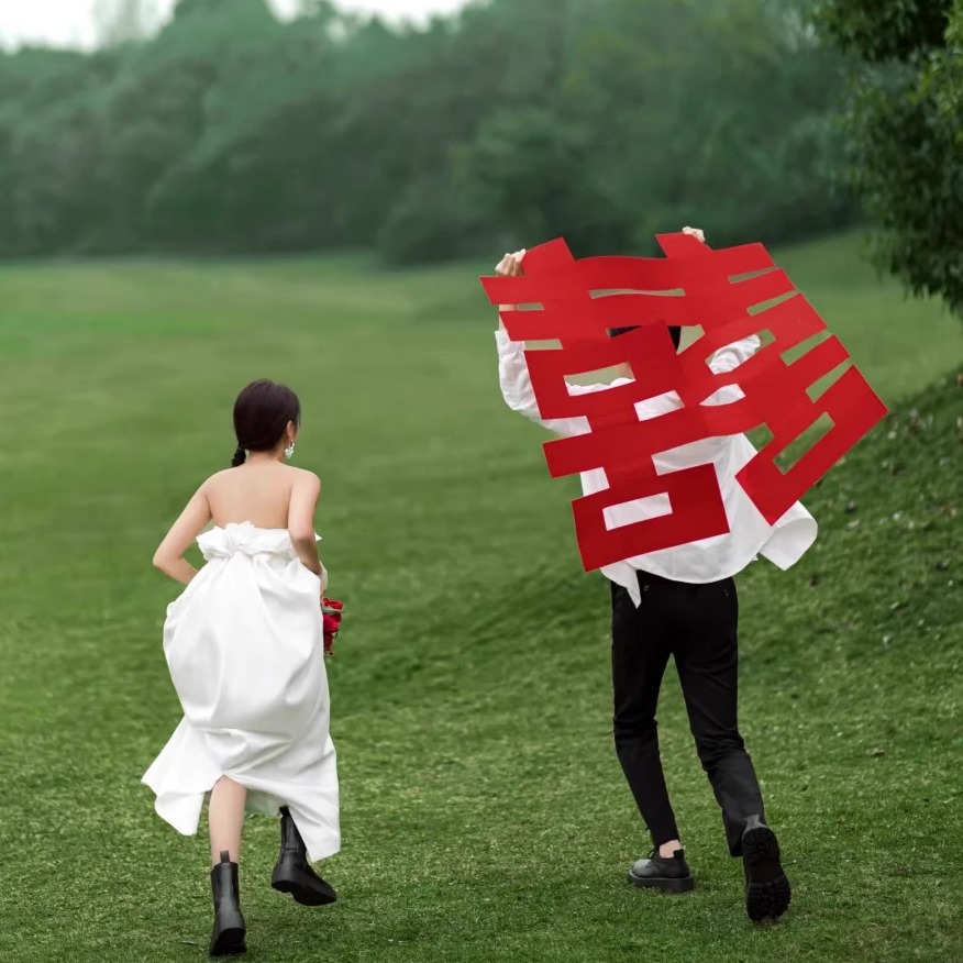 喜字婚纱照旅游结婚登记领证囍字