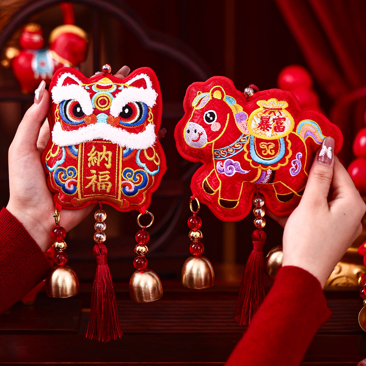 2026马年春节福字生肖挂饰新年装饰品挂件过年入户门客厅场景布置,节庆用品/礼品,挂饰/生肖挂饰,淘宝优惠券,粉丝福利购,淘宝优惠卷