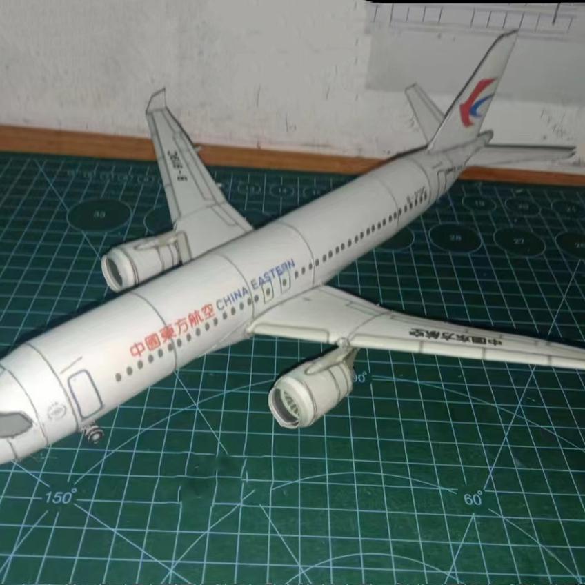 送胶水纸模型DIY手工中国C919东方航空涂装商飞客民飞机3D