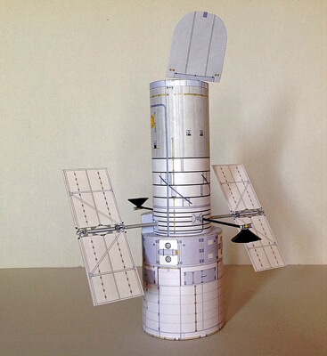 1:48哈勃天文望远镜手工拼装纸模型 3D航天 学生宇宙科普DIY手工