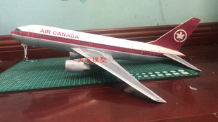 送工具有制作视频DIY手工纸模型波音767加拿大航空民航飞机客机