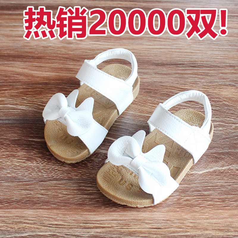 Chaussures enfants en cuir orteil suture de voiture pour été - semelle tendon - Ref 1038017 Image 1