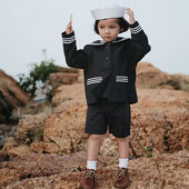 水手服外套儿童可爱制服百搭长袖 thetree树 复古法式 海军领宽松秋