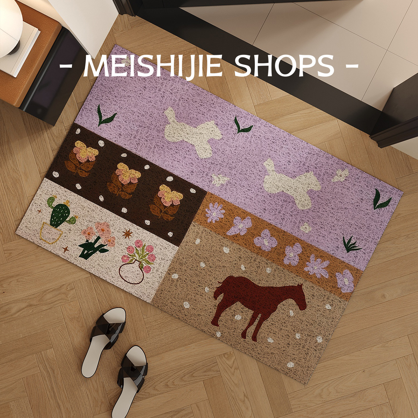 入户门地垫耐脏免洗网红丝圈pvc轻奢简约现代门口进门地毯垫子,居家布艺,入户地垫,淘宝优惠券,粉丝福利购,淘宝优惠卷