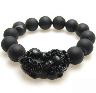生日礼物 保健饰品 貔貅手链砭圣 天然泗滨砭石手链