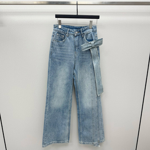 非市场货-深圳南油高端女装裤烫钻重工牛仔裤直筒裤欧货长裤子潮