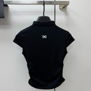 非市场货-深圳南油高端女装重工烫钻半袖莱赛尔T恤上衣26新款夏