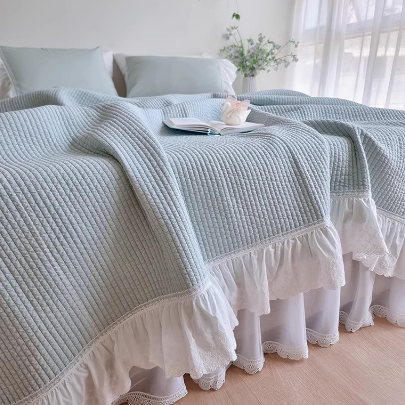 韩国进口无尘棉绗缝床单床盖夏被