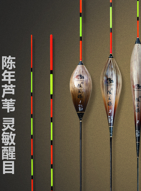手工带壳芦苇浮漂鸽子蛋行程低截鲫鱼鲤鱼漂黑坑高灵敏轻口加粗目