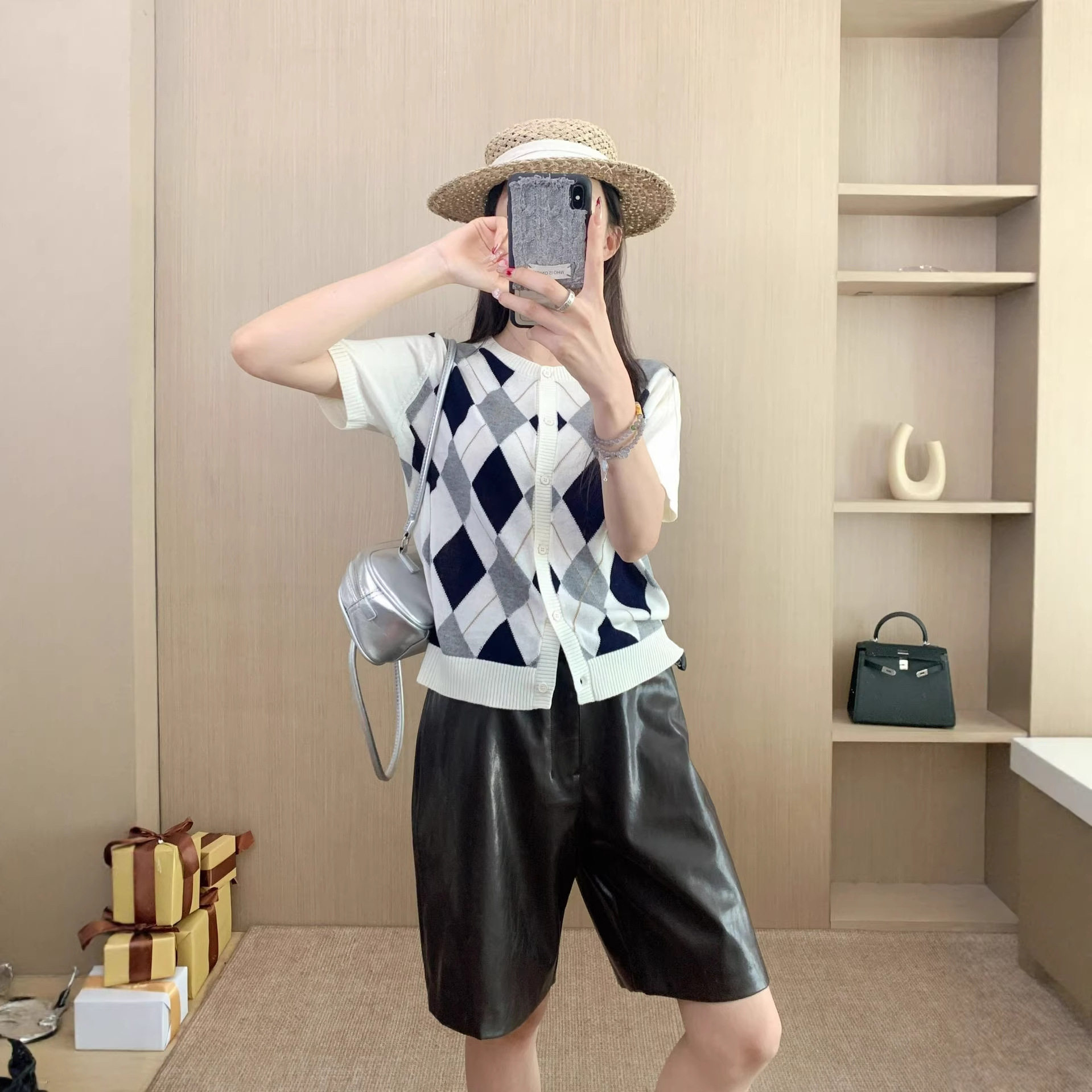 2026年流行新款减龄天丝亚麻针织衫短袖女薄款夏季开衫品质吸汗
