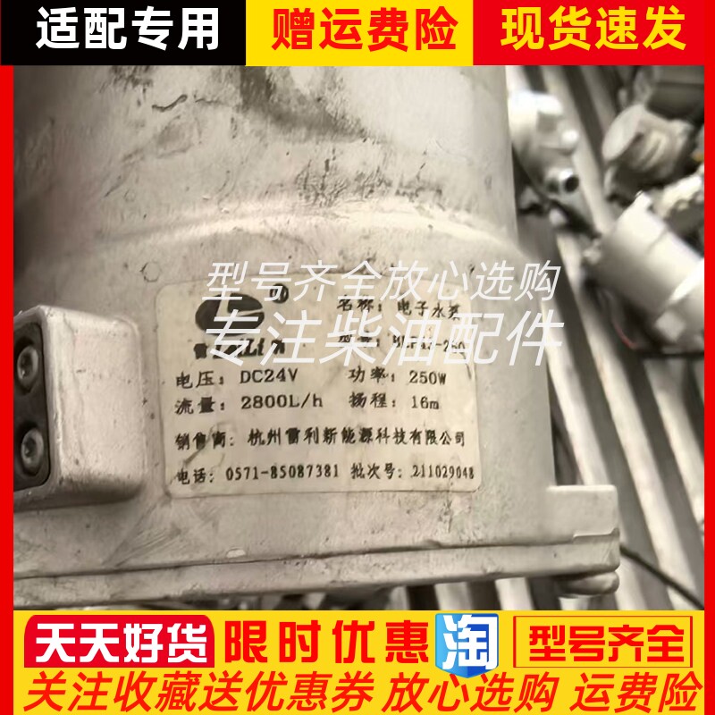 BLP43-250杭州雷利电子水泵新能源汽车电机水泵功率250W 24V