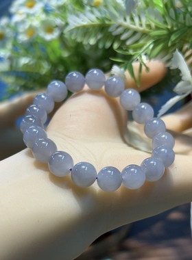 新疆直发正品和田玉烟紫手串天然玉石老料单圈手链10mm带证书