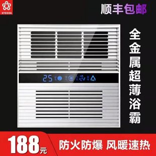 集成吊顶风暖浴霸300x300照明换气小户型30x30卫生间灯单风暖超薄