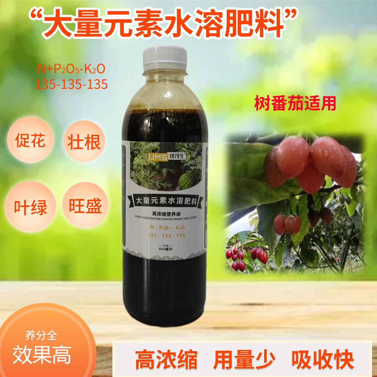 云南大树番茄树苗浓缩营养液庭院地盆栽果树专用大量元素水溶肥料