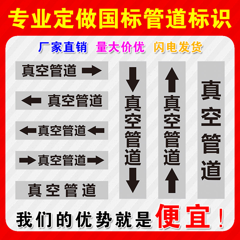管道标识贴化工业消防介质流向图片