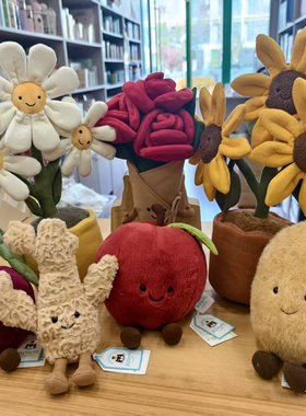 英国Jellycat吉利猫趣味水果蔬菜茄子苹果植物礼品摆件2025新款