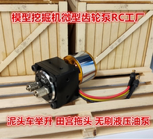 无刷液压油泵 田宫拖头 模型挖掘机微型齿轮泵RC工厂 泥头车举升