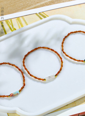 男女百搭6*3mm竹节单圈橄榄核