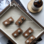 奥地利进口施家珍珠耳钉S999银针气质高级感无耳洞耳夹耳环耳饰