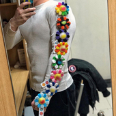 七彩笑脸胸花别针情侣 村上隆太阳花挂件胸针华晨宇同款 正确版 本