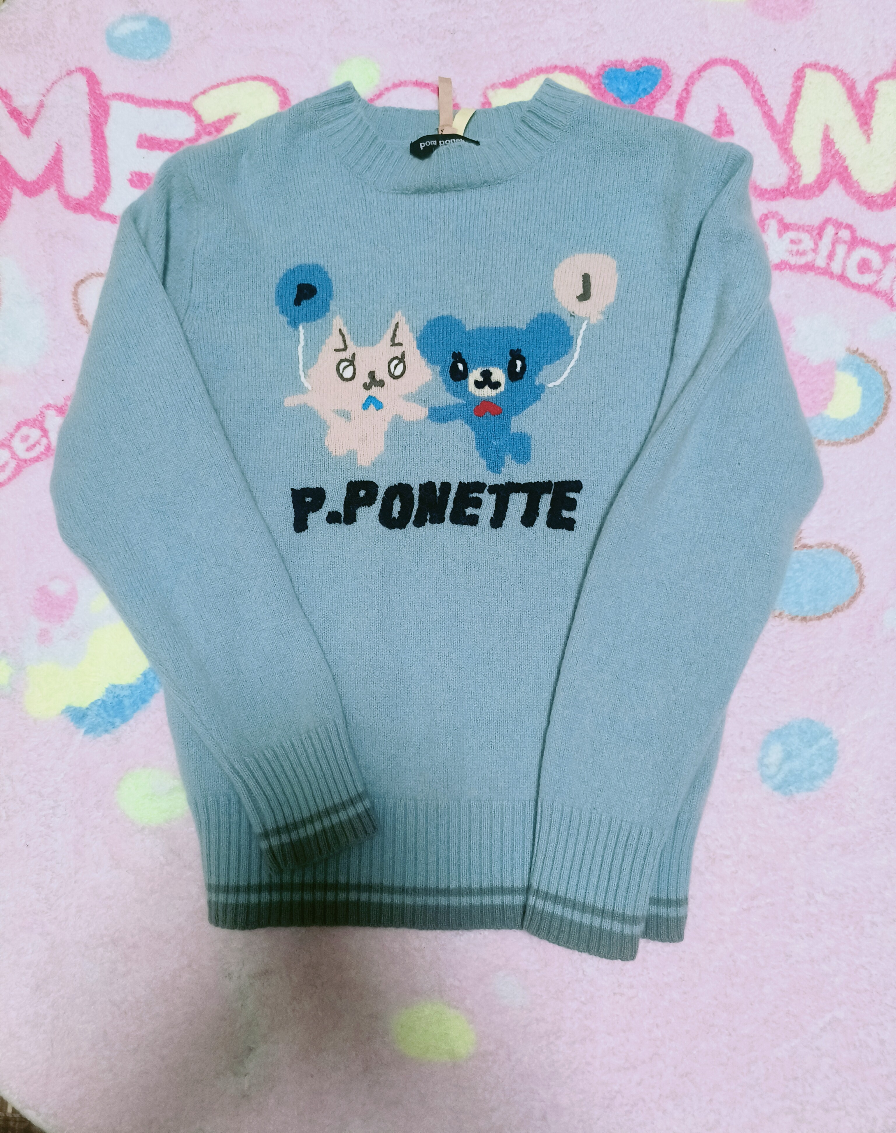pomponette 羊绒一点点扎中古日本带回稀有小众毛衣现货9新