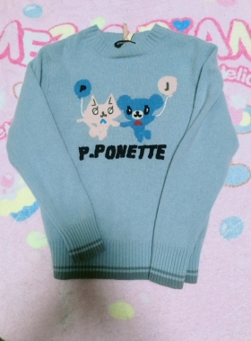 pomponette 羊绒一点点扎中古日本带回稀有小众毛衣现货9新