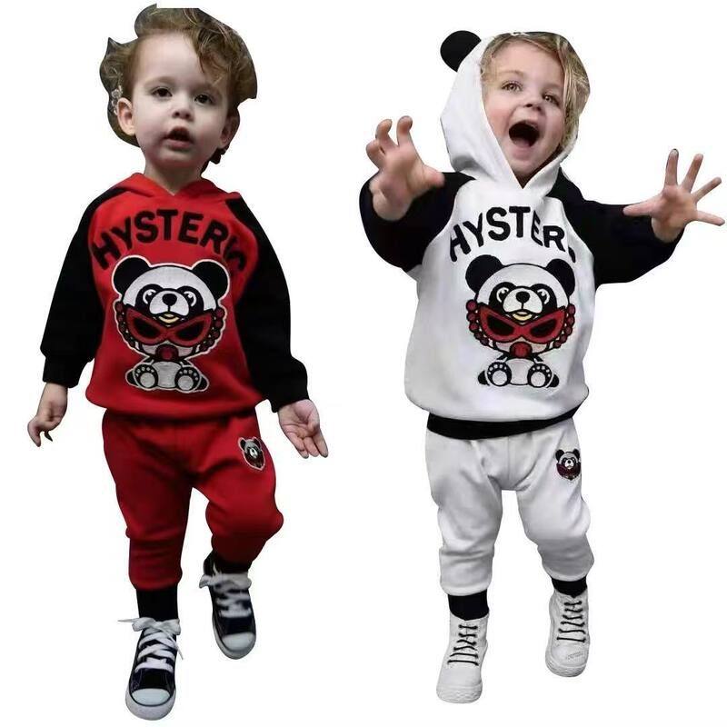 25秋冬潮牌原标秋冬男女童立体造型耳朵童装熊猫图案儿童抓绒套