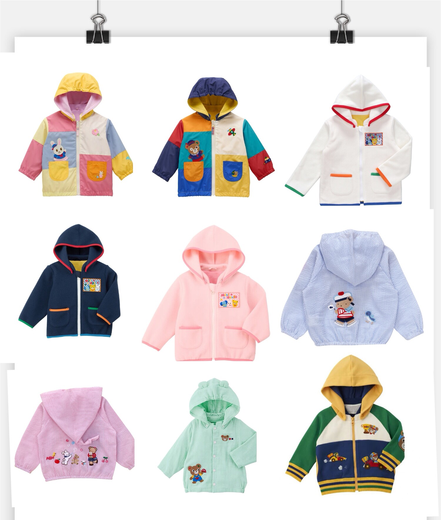 日系潮牌高定款无标外套miki连帽外套男女童春秋款现货包邮贵牌