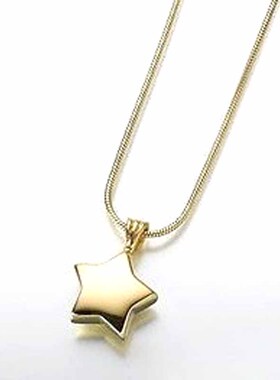 美国骨灰盒五角星项链吊坠