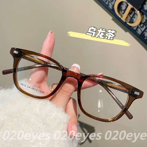 复古板材方框素颜近视眼镜显脸小