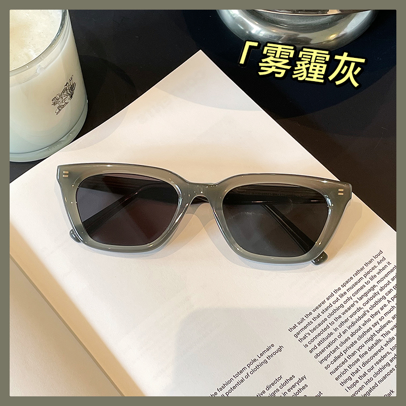 高级感板材方框墨镜女可配近视