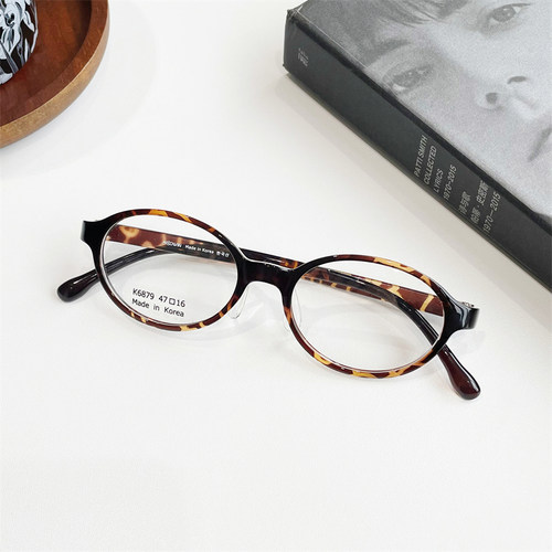 超轻小框书呆子眼镜女高度数配镜