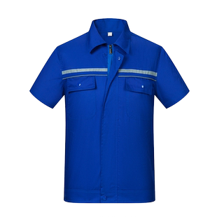 夏季酒店工程部服装短袖男电焊工汽修服工厂物流劳保服女套装定制