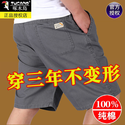 啄木鸟夏季中老年人短裤男五分裤
