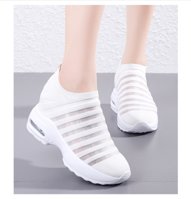 杨丽萍夏季新款内增高鞋透气镂空网面跳舞鞋增高舞蹈鞋时尚外穿鞋