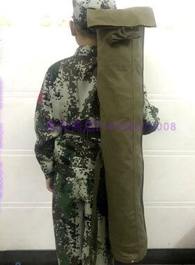 老库存帆布工具包705脚手架套筒钓鱼竿画具背包100cm单开带背附