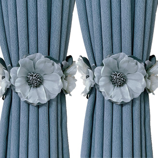 创意可爱花朵窗帘扣绑带一对装纱帘收拢绳卧室窗帘扎束带收纳扣环