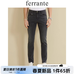 Ferrante/费兰特意式休闲复古微旧时尚刺绣五袋牛仔裤男 6227-95