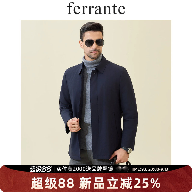 ferrante费兰特意式休闲商务冬季男装可脱卸鹅绒羽绒服8216-54