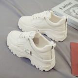 Демисезонная спортивная универсальная белая обувь на платформе, туфли, 2020 года