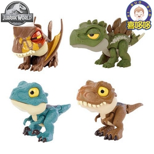 正版 环球影城侏罗纪世界迷你手指恐龙翼龙剑龙霸王龙咬指男孩玩具