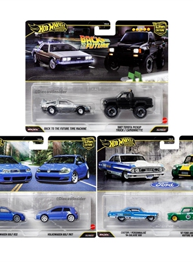 【预售】Hotwheels风火轮金标汽回到未来大众高尔夫合金车模HBL96
